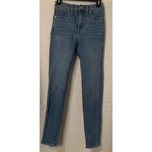 Madewell 10" High-Rise Skinny Stretch Jeans Size 27 Light Wash Cotton Blend
